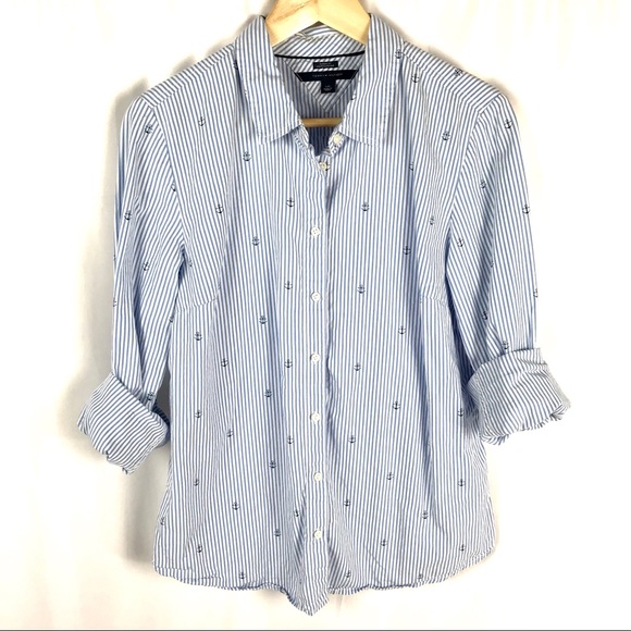 Tommy Hilfiger Tops - Tommy Hilfiger button down anchor nautical shirt